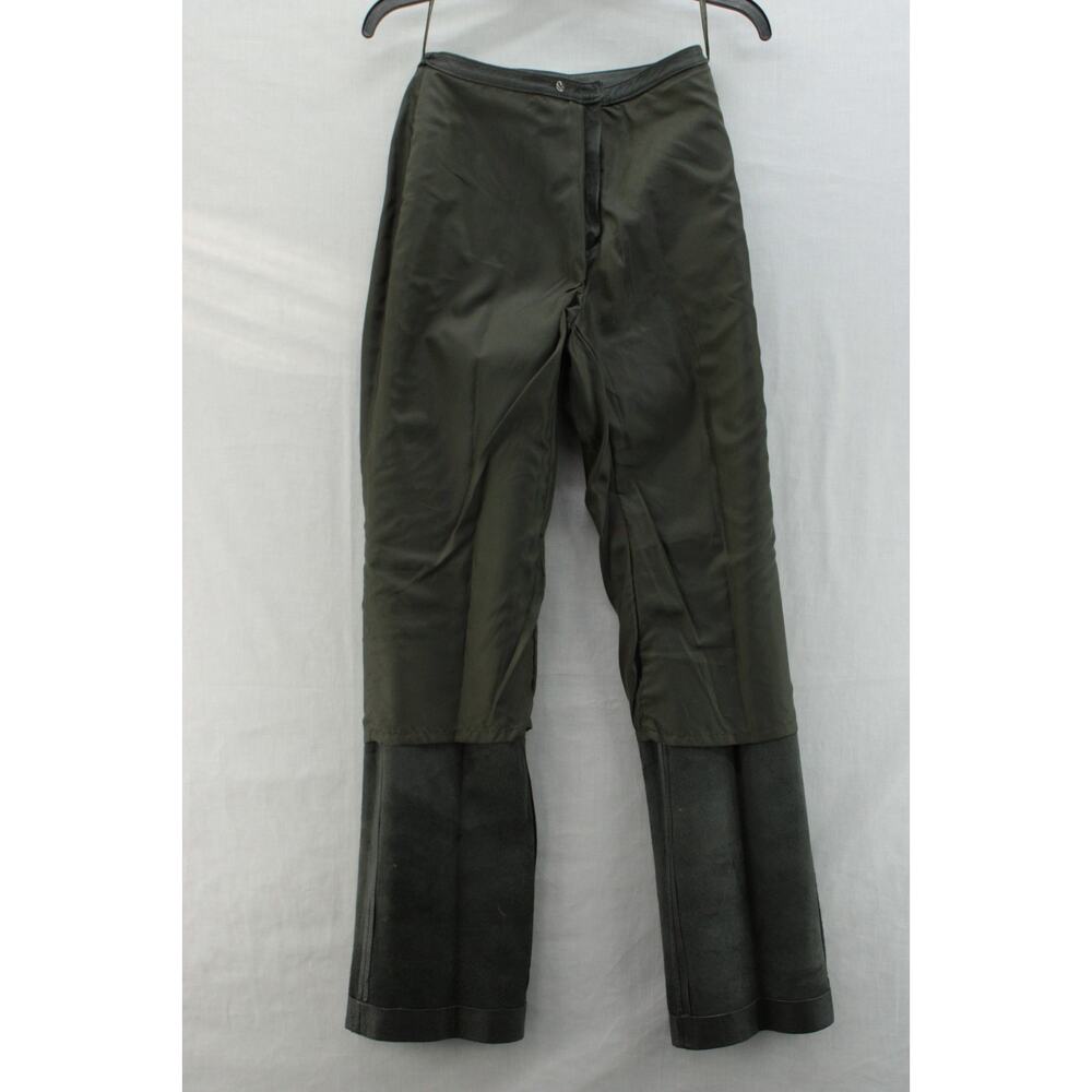 NEW  Newport News Soft Leather 2 Piece Pant Suit Womens Sz 4 Gray Green Biker - Picture 15 of 16